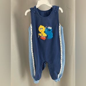 Vintage Sesame Street cotton overalls size 24mos